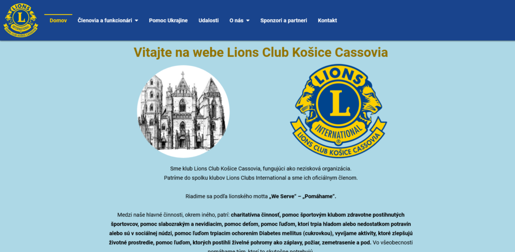 Lions Club Košice Cassovia web